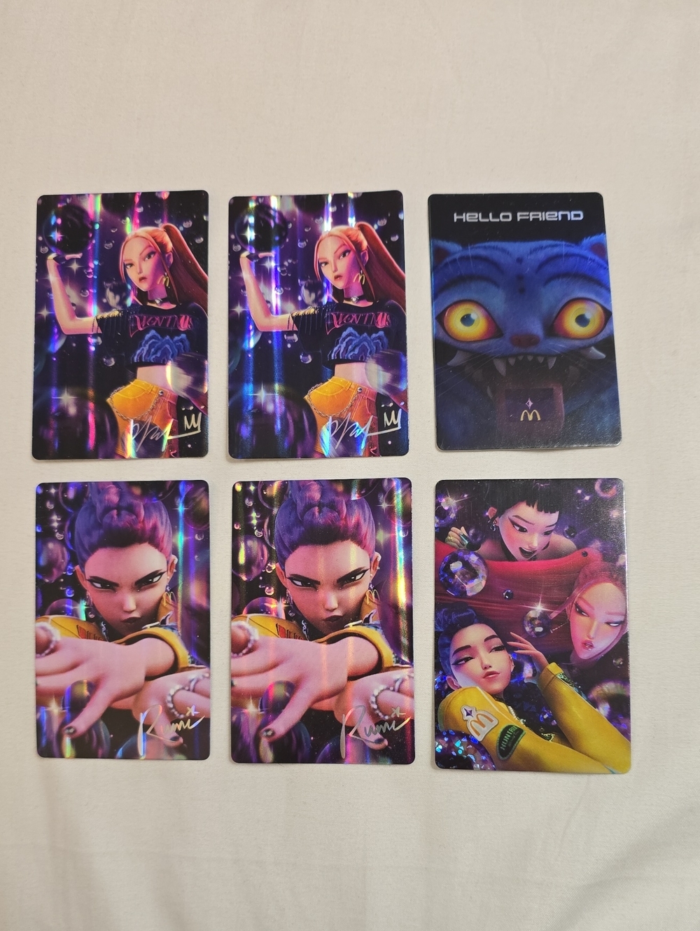 McDonald's Kpop Demon Hunter Cards 7 Total